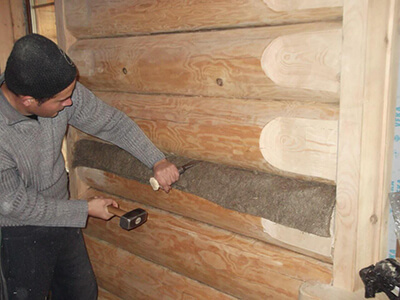 Рубка срубов из кедра