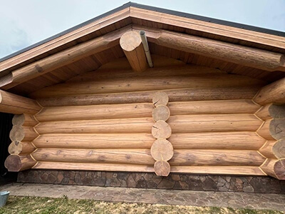 Рубка срубов из кедра