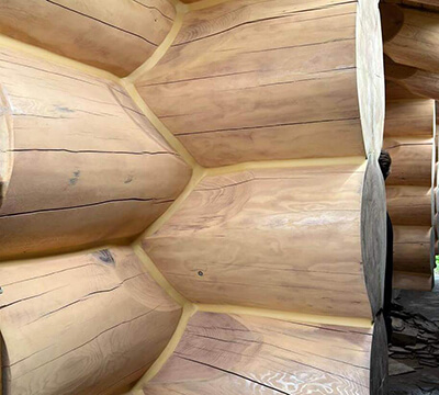 Рубка срубов из кедра