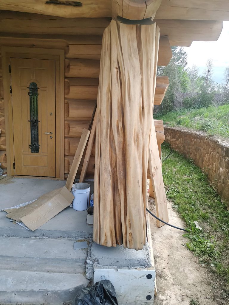 Рубка срубов из кедра